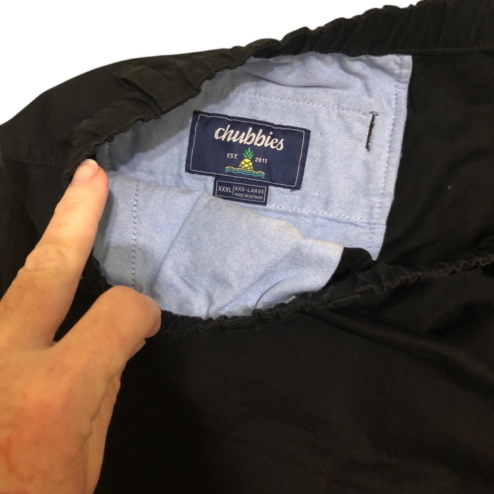 Chubbies Men’s Stretch Twill Chino Shorts 3XL Black 7 Inch Inseam Pockets NWT - Picture 5 of 15